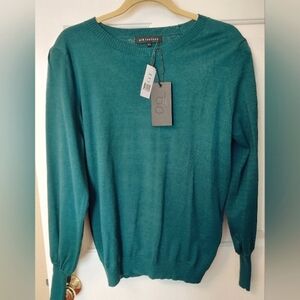 Green Gibsonlook fitted sweater, NWT